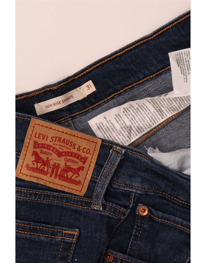 Levi's Womens High Rise Denim Shorts W31 Medium Blue Cotton