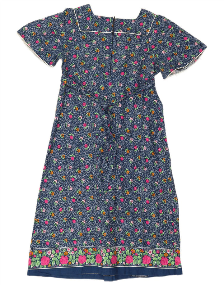 Nuova Moda Womens Maxi Dress IT 44 Medium Blue Floral