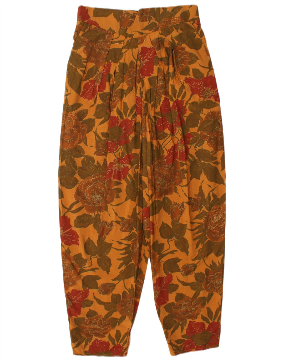 ST. BERNARD Womens Harem Trousers UK 14 Medium W28 L26 Orange Floral