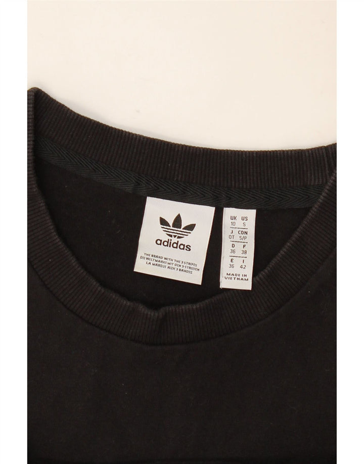 Adidas Womens Oversized T-Shirt Top UK 10 Small Black
