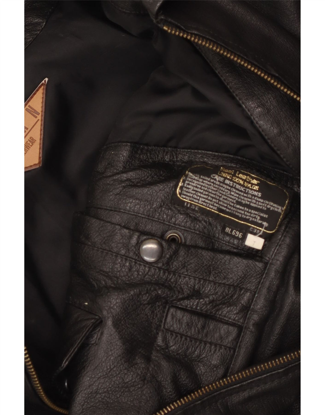 MILAN Mens Leather Jacket UK 40 Large Black Leather