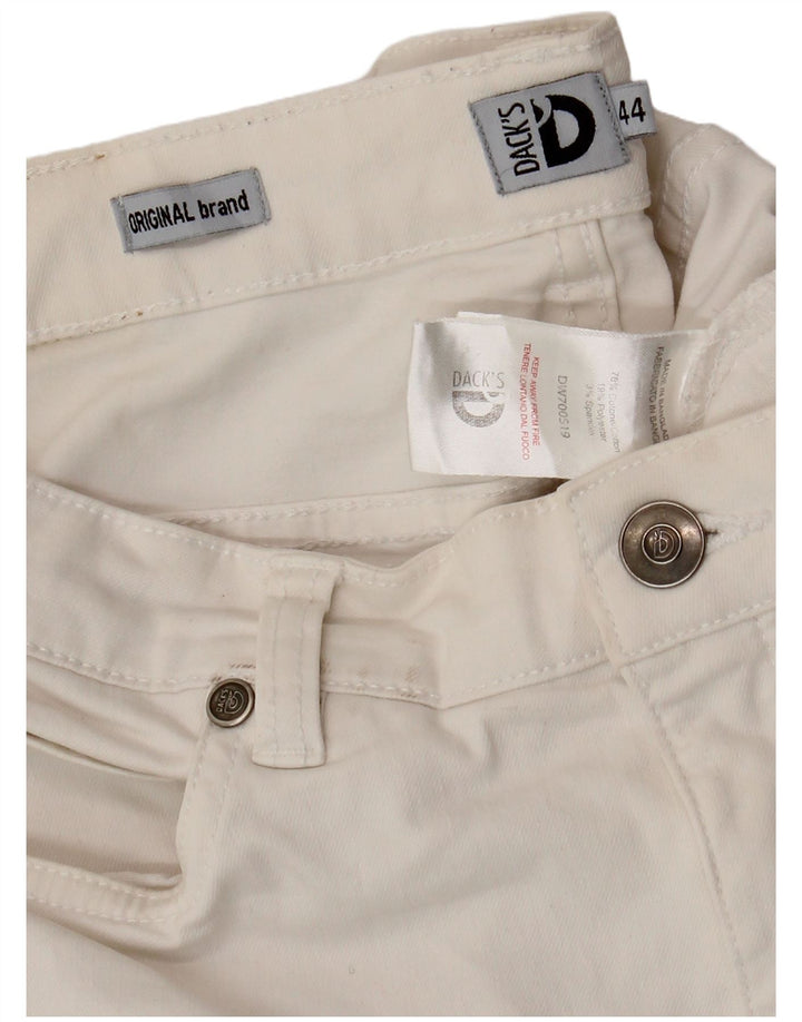DACK'S Womens Slim Jeans IT 44 Medium W32 L28 White Cotton