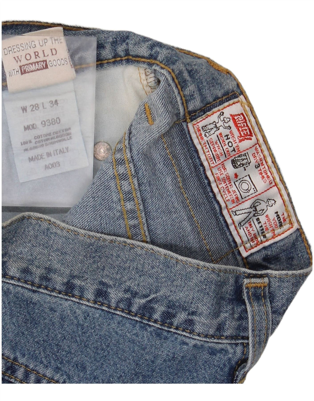 Rifle Womens Straight Jeans W28 L34 Blue Cotton