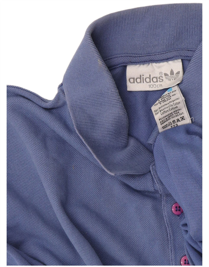 Adidas Mens Polo Shirt Large Blue Cotton