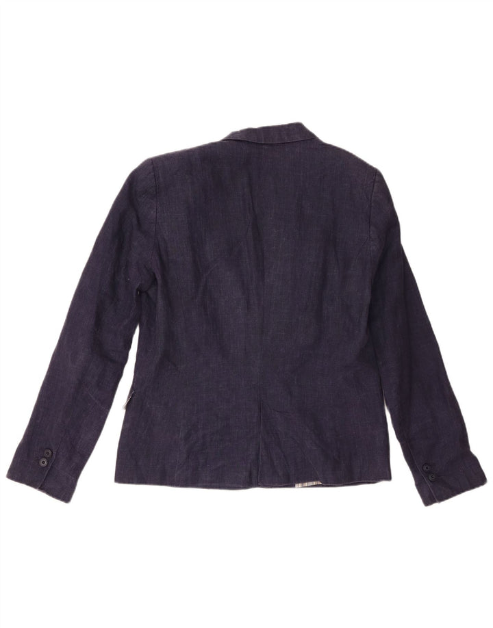 Zara Womens 1 Button Blazer Jacket UK 16 Large Navy Blue