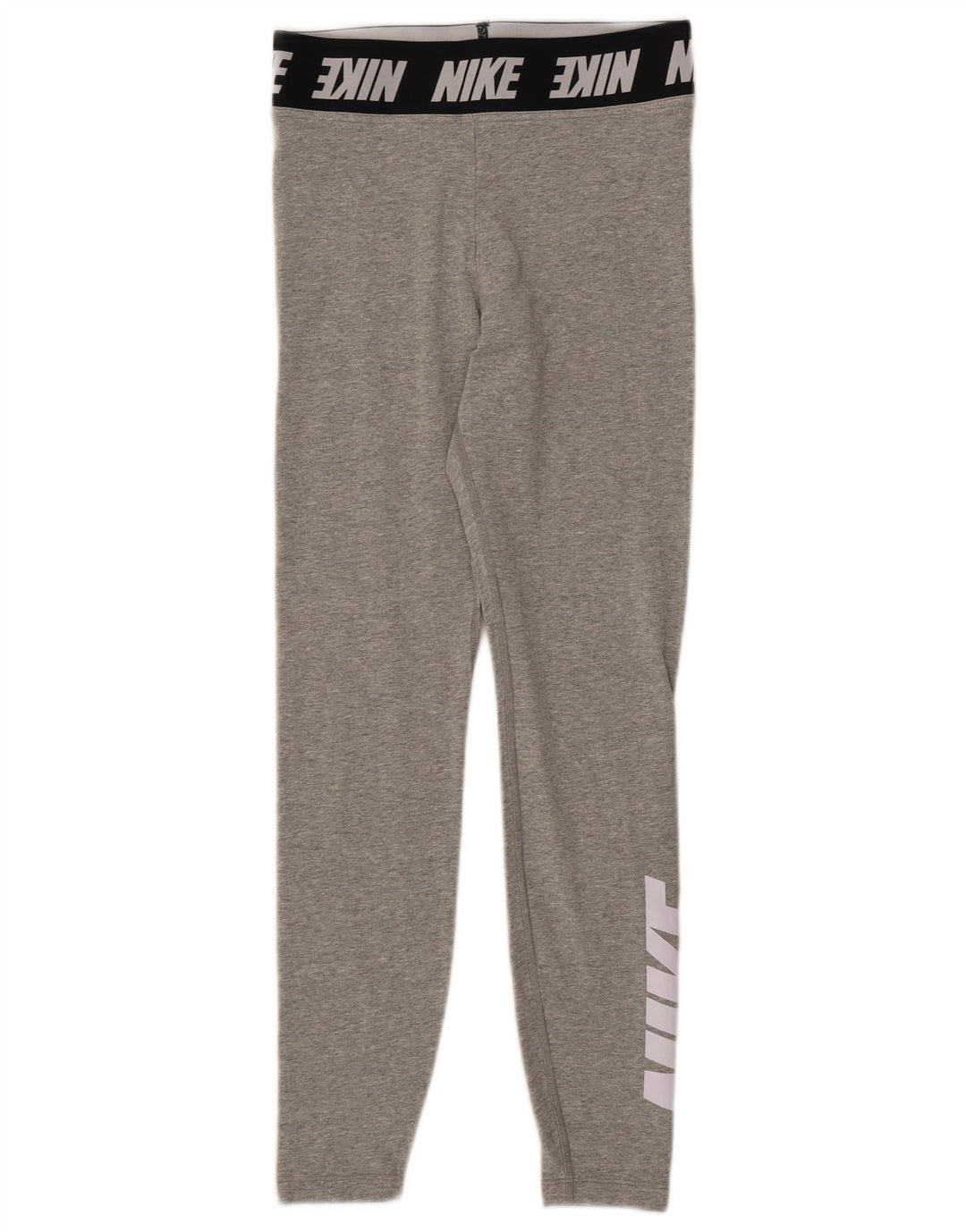 NIKE Womens Graphic Leggings UK 8 Small Grey Cotton