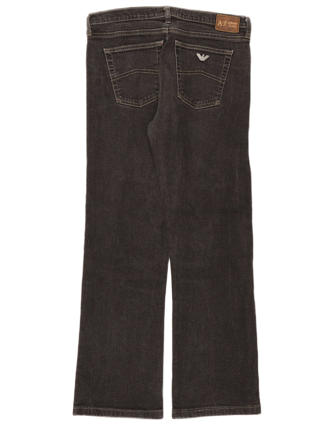 Armani Womens Bootcut Jeans W29 L28 Black Cotton