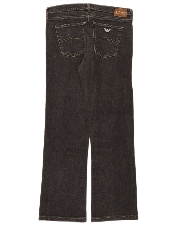 Armani Womens Bootcut Jeans W29 L28 Black Cotton
