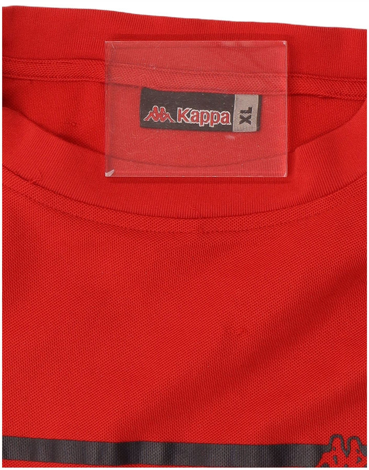 KAPPA Mens T-Shirt Top XL Red