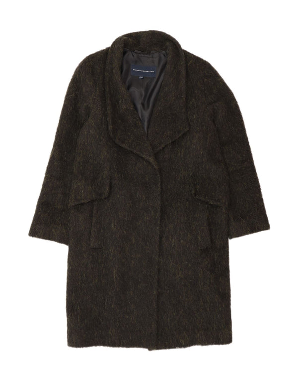 French Connection Womens Oversized Overcoat UK 10 Small Khaki Wool