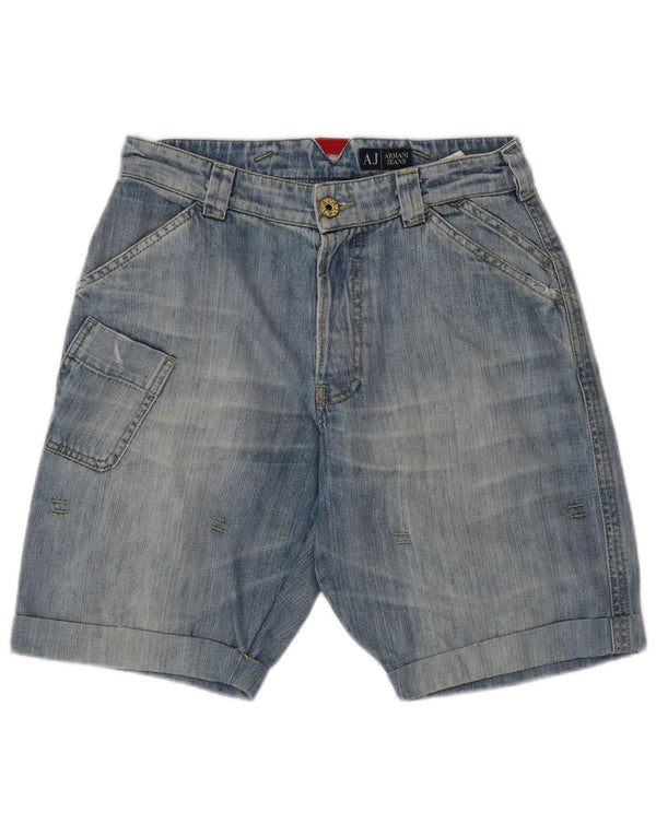 ARMANI Mens Denim Shorts W30 Medium  Blue Cotton