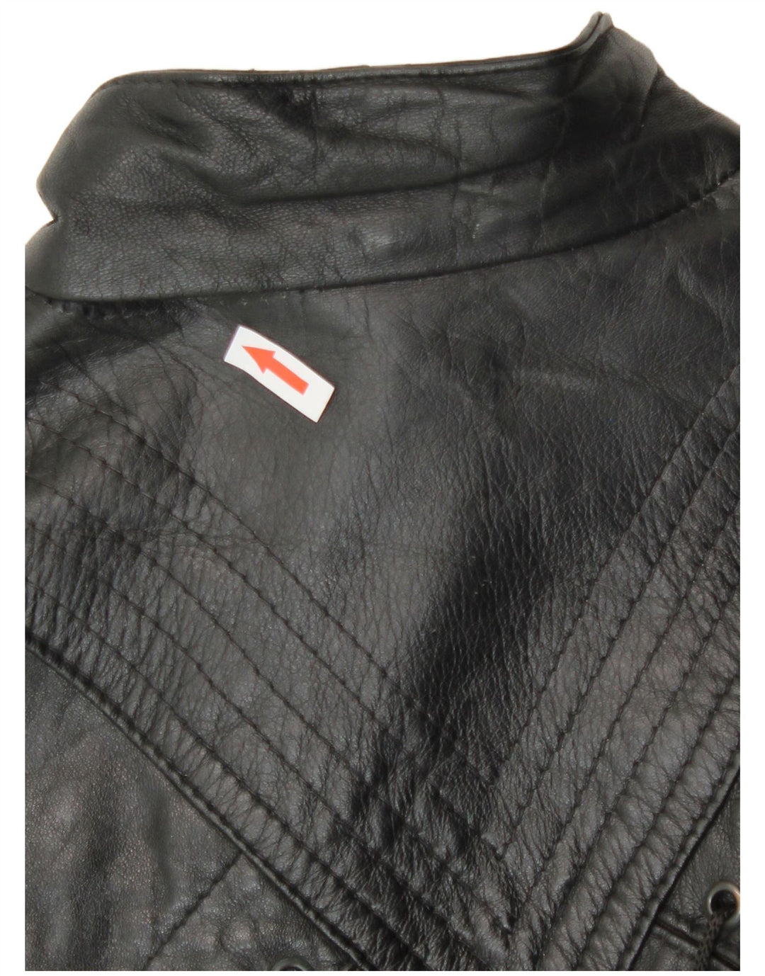 Vintage Womens Loose Fit Leather Jacket UK 14 Medium Black