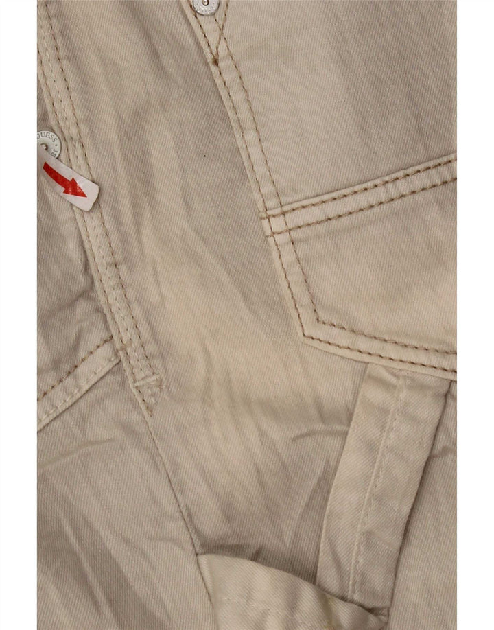 Guess Womens Denim Cargo Skirt W28 Medium Beige Cotton