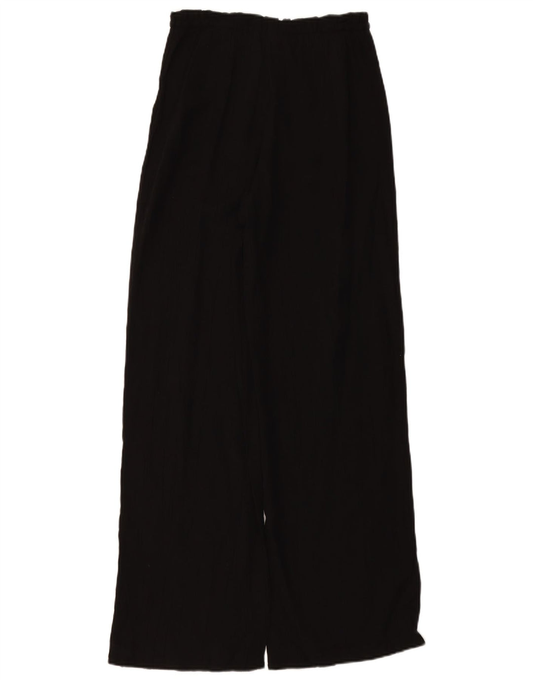 ZARA Womens High Waist Wide Leg Trousers UK 4 XS W24 L11 Black