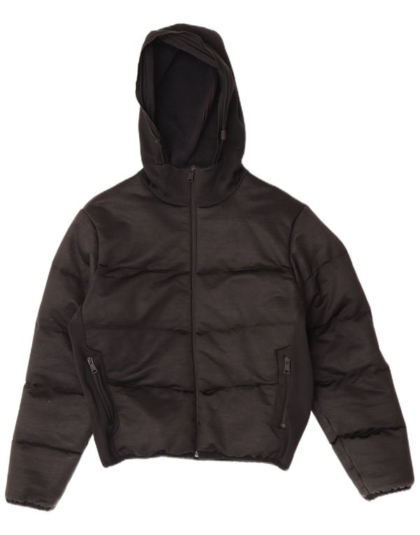 Napapijri Womens Hooded Oversized Padded Jacket UK 10 Small Black Polyester