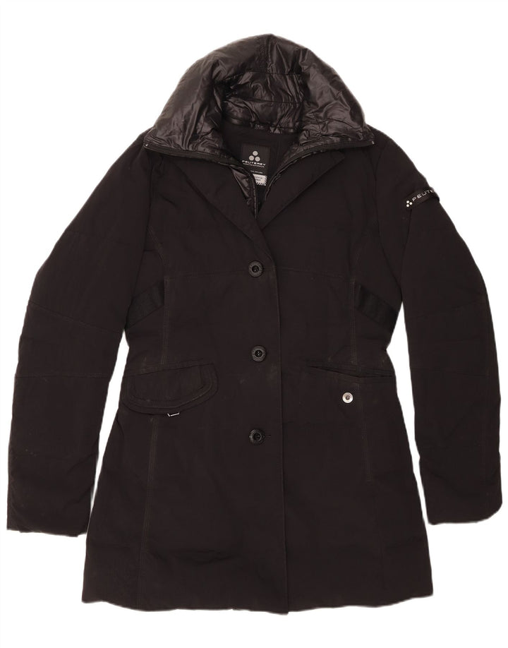 PEUTEREY Womens Padded Coat IT 42 Medium Black Polyamide