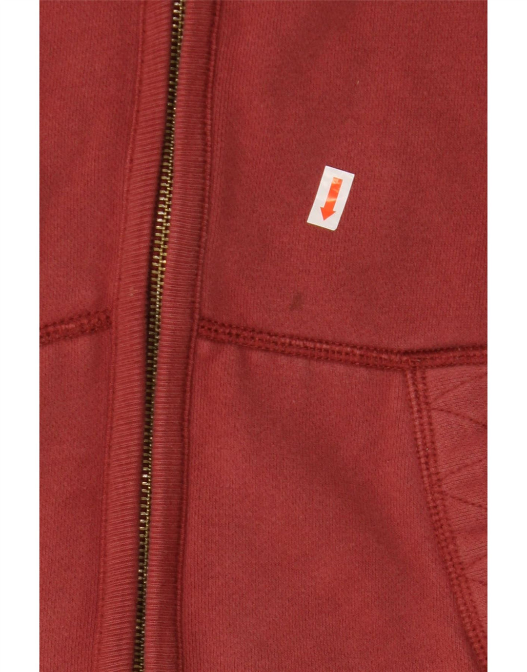 FAT FACE Mens Zip Hoodie Sweater Small Burgundy