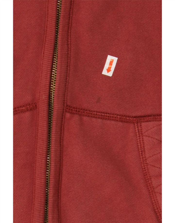 FAT FACE Mens Zip Hoodie Sweater Small Burgundy