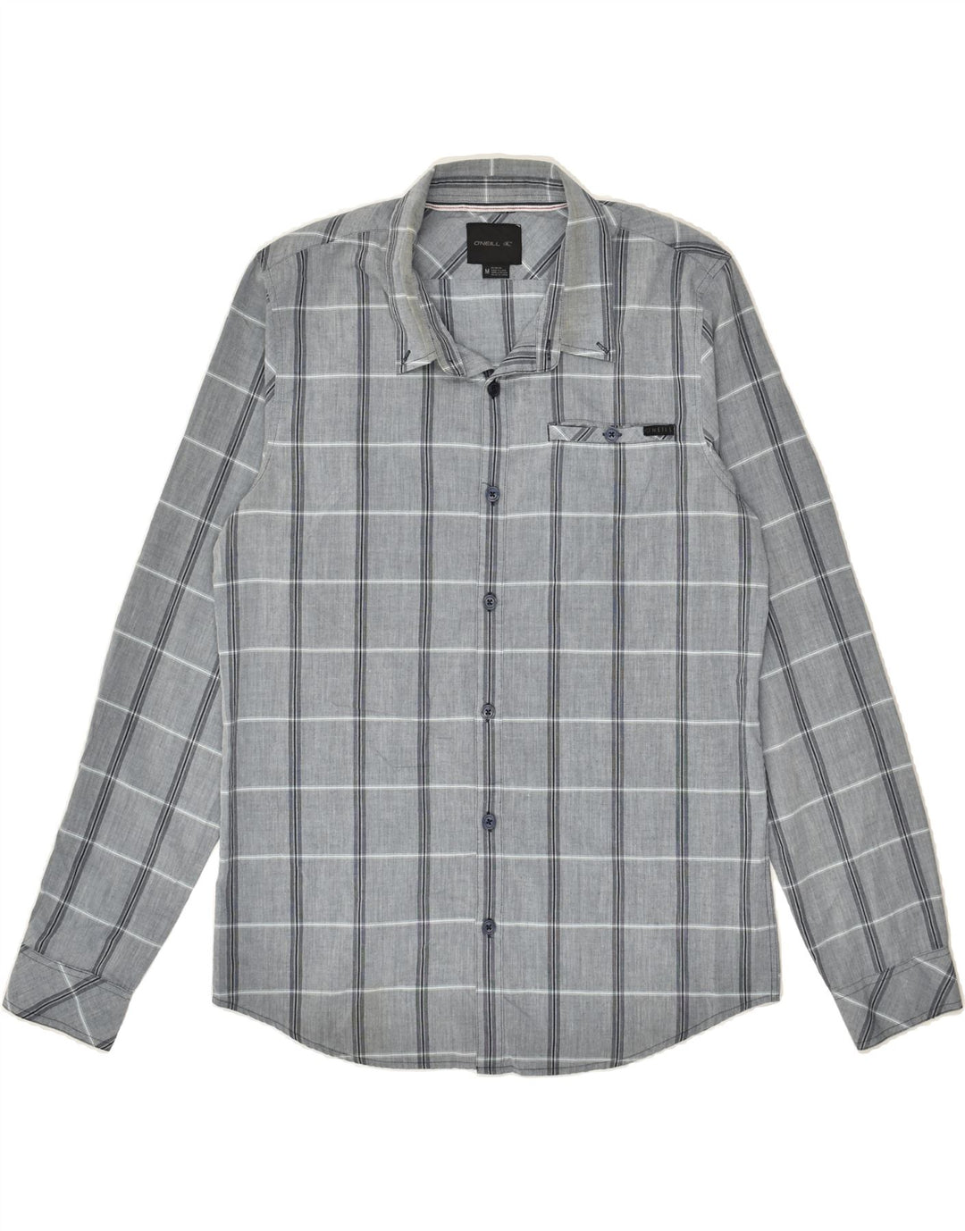 O'NEILL Mens Shirt Medium Grey Check Cotton | Vintage O'Neill | Thrift | Second-Hand O'Neill | Used Clothing | Messina Hembry 