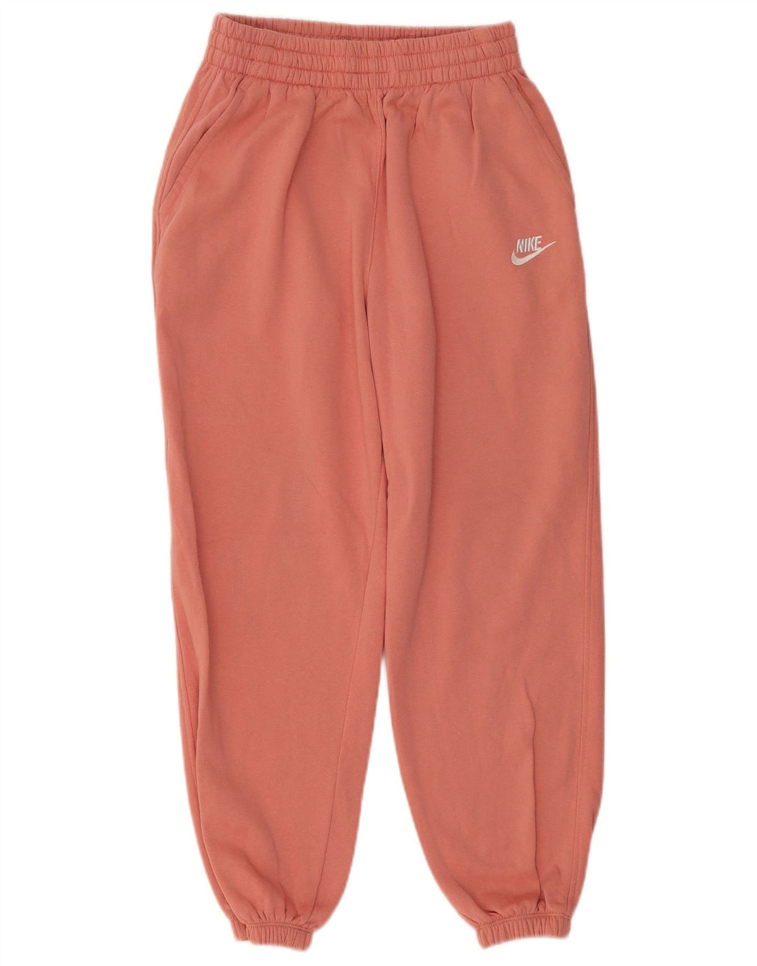 NIKE Girls Tracksuit Trousers Joggers 12-13 Years Large Pink Cotton