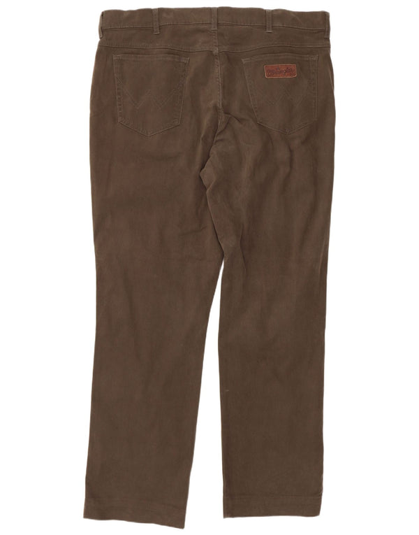 Wrangler Mens Texas Straight Casual Trousers W40 L34 Khaki Cotton