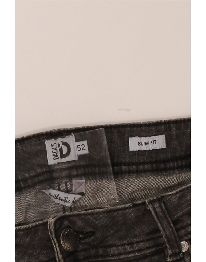 DACK'S Mens Slim Jeans IT 52 XL W36 L28 Grey Cotton Vintage Dack's and Second-Hand Dack's from Messina Hembry 