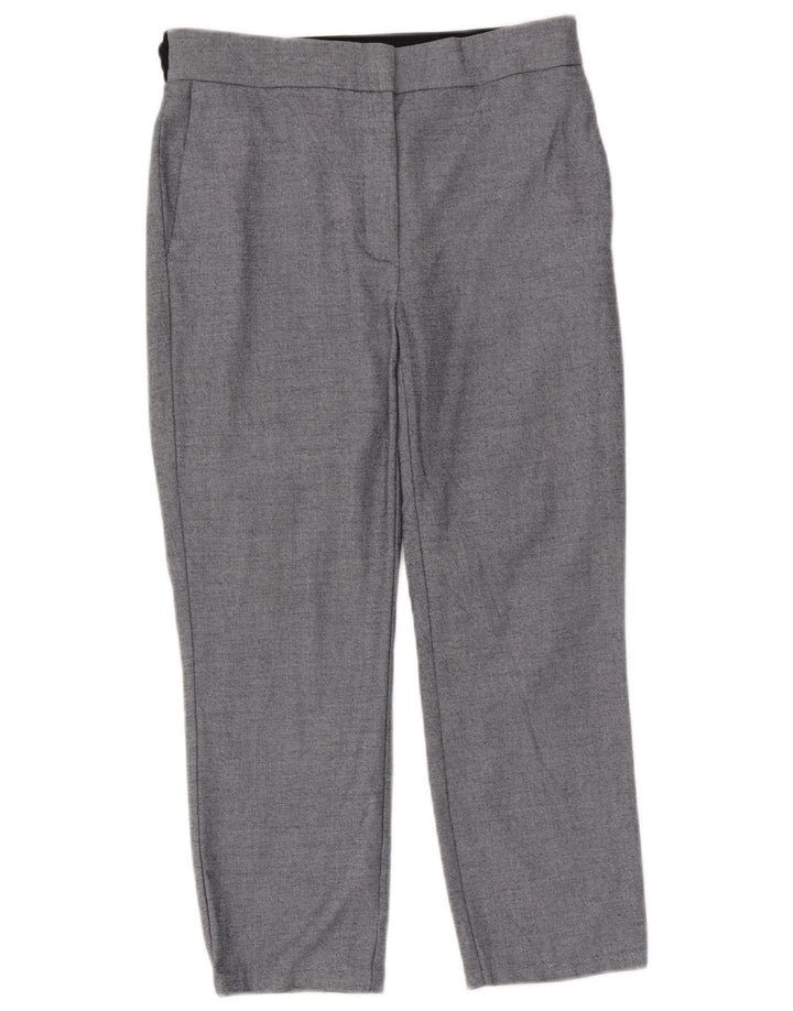 Zara Womens Capri Trousers Large W30 L23 Blue Polyester