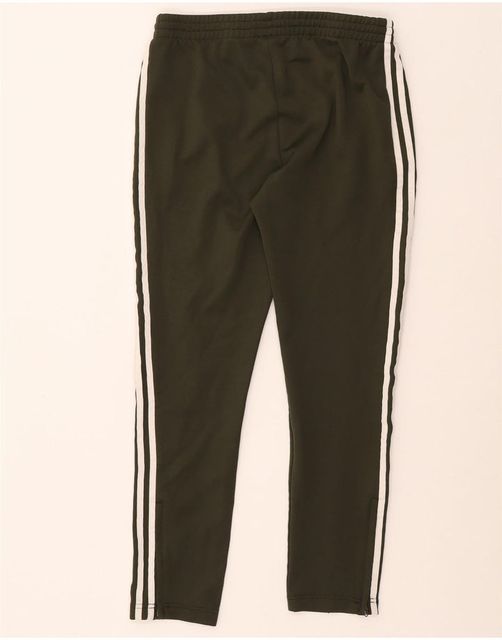 ADIDAS Womens Tracksuit Trousers UK 14 Medium Khaki Polyester