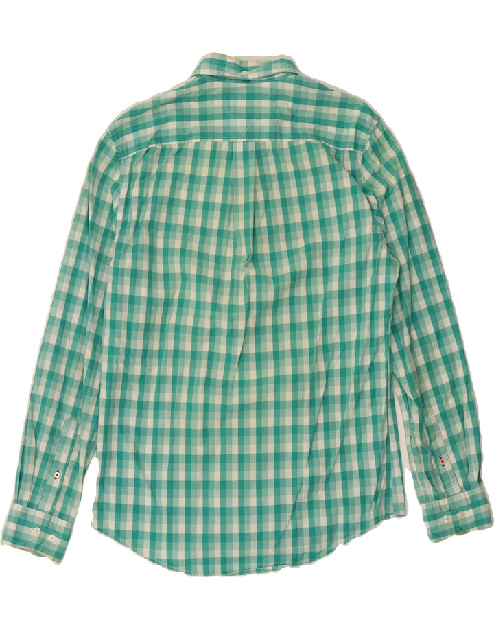 TOMMY HILFIGER Mens Shirt Medium Green Check Cotton 80s Vintage Tommy Hilfiger and Second-Hand Tommy Hilfiger from Messina Hembry 