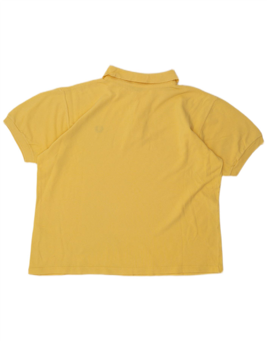 Fred Perry Mens Polo Shirt Large Yellow Cotton