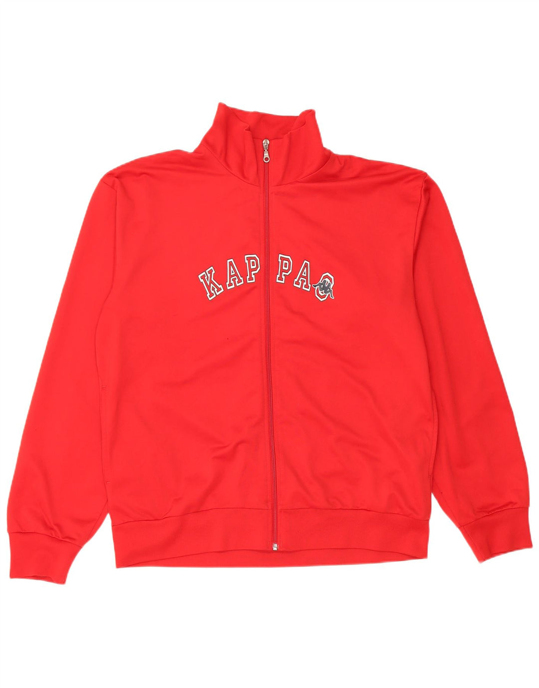 Kappa Mens Graphic Tracksuit Top Jacket XL Red Polyester