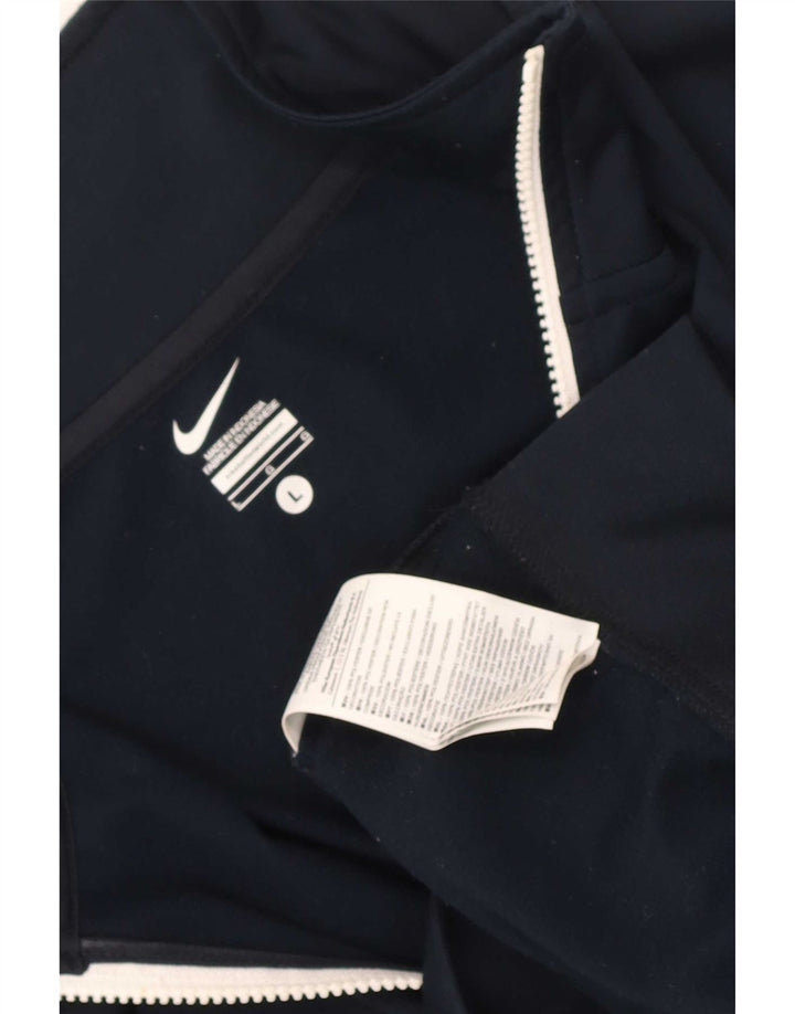 Nike Mens Regular Fit Tracksuit Top Jacket Large Navy Blue Colourblock