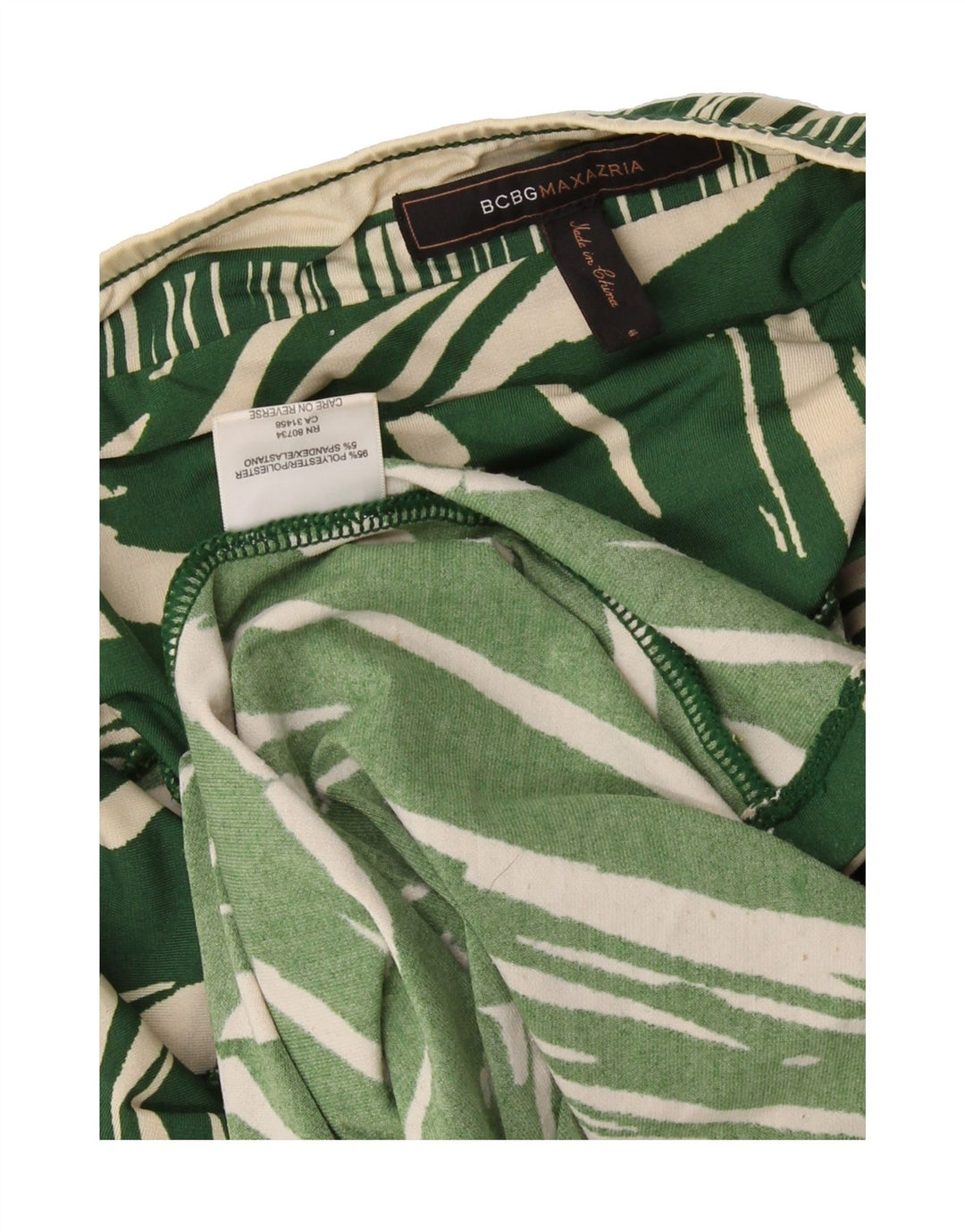 BCBGMAXAZRIA Womens Abstract Pattern Halter Dress UK 8 Small Green Vintage BCBGMAXAZRIA and Second-Hand BCBGMAXAZRIA from Messina Hembry 