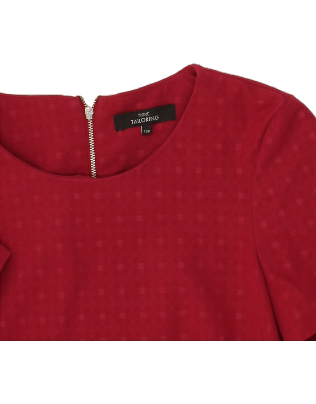 NEXT Womens Sheath Dress UK 10 Small Red Check Polyester Vintage Next and Second-Hand Next from Messina Hembry 