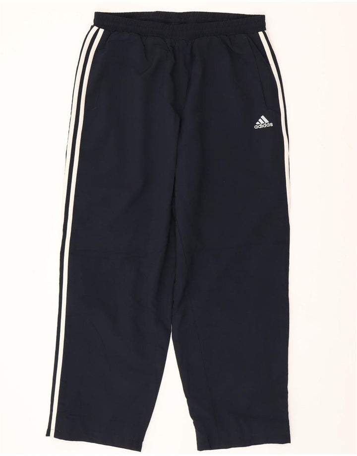 ADIDAS Mens Tracksuit Trousers UK 40/42 Medium  Navy Blue Polyester
