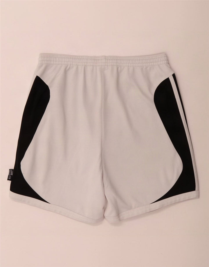 Adidas Mens Climalite Sport Shorts Large White Colourblock Polyester