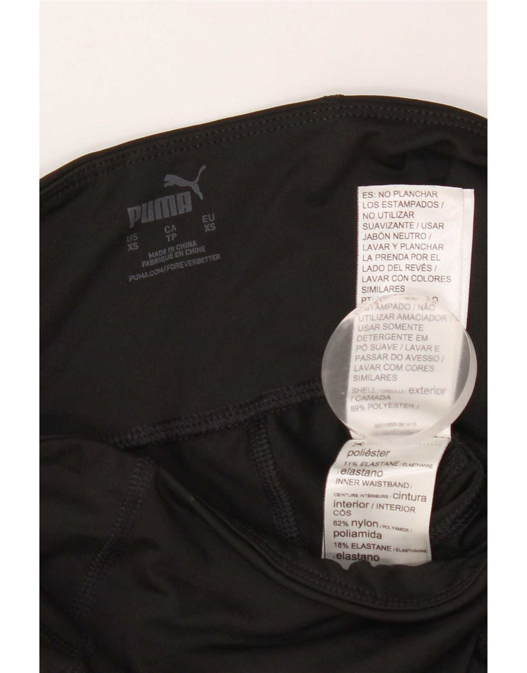 Puma Womens Leggings UK 4 XS Black Polyester