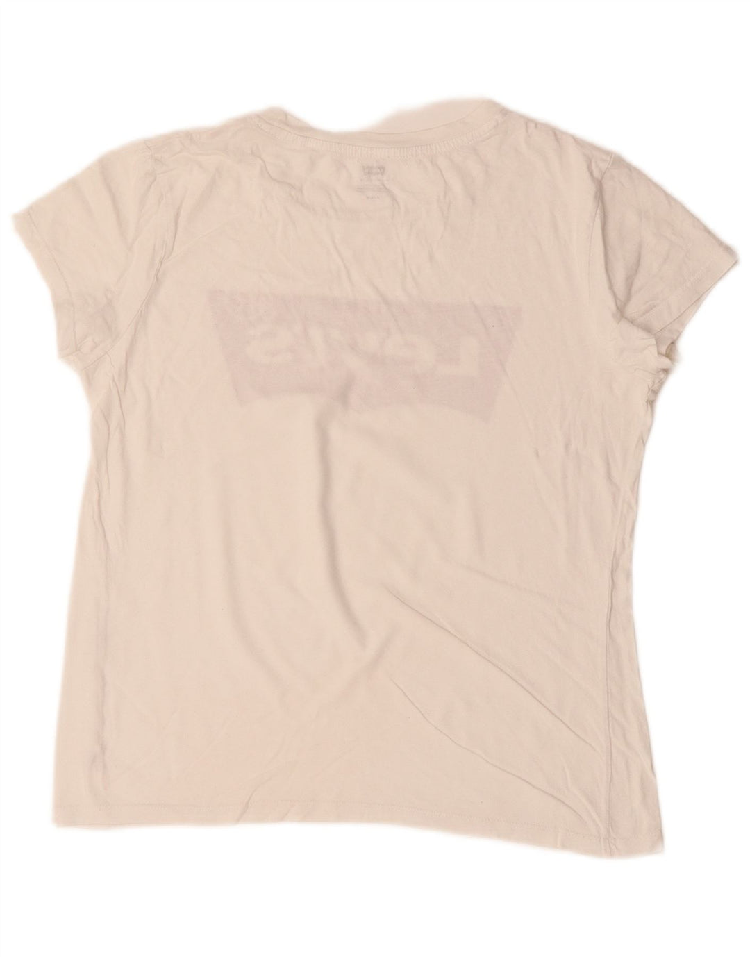 LEVI'S Womens Graphic T-Shirt Top UK 14 Medium White Cotton