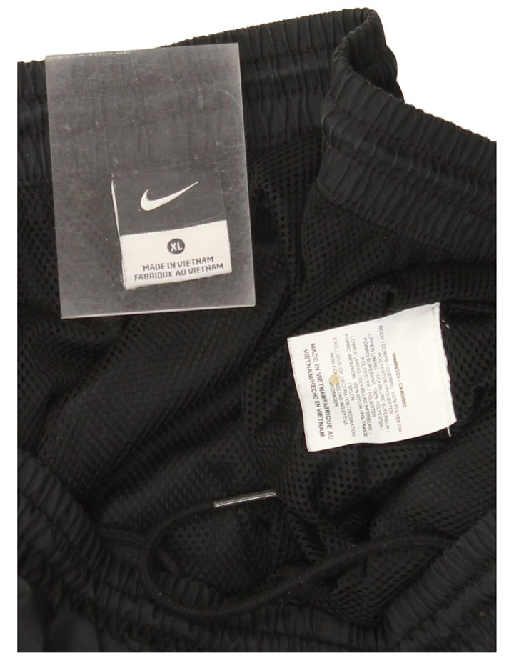 NIKE Mens Tracksuit Trousers XL  Black Colourblock Polyester