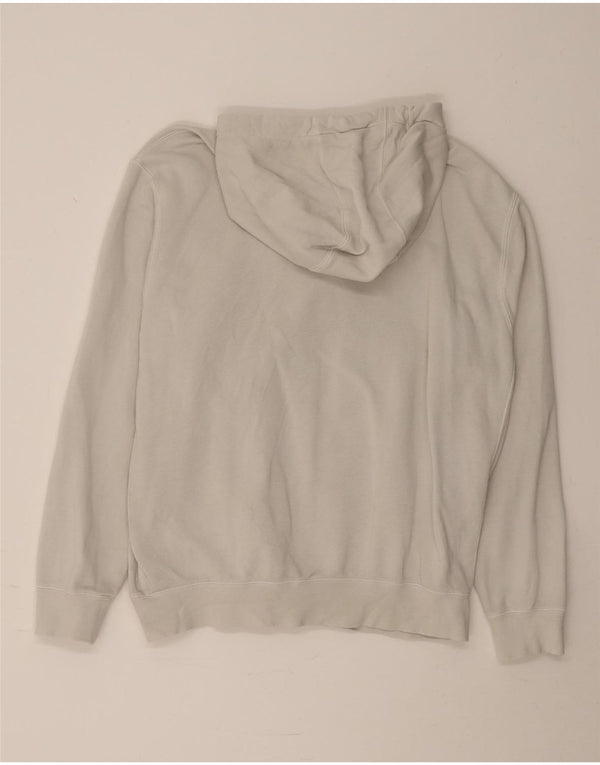 Nike Mens Hoodie Jumper Large Off White Cotton