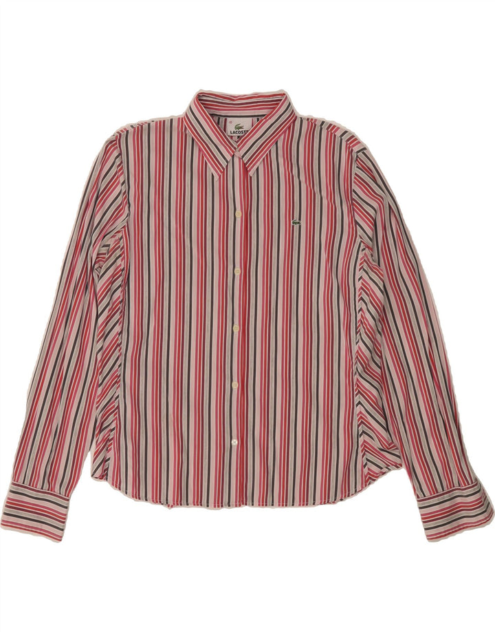 LACOSTE Womens Shirt Size 40 Medium Multicoloured Pinstripe Cotton Vintage Lacoste and Second-Hand Lacoste from Messina Hembry 