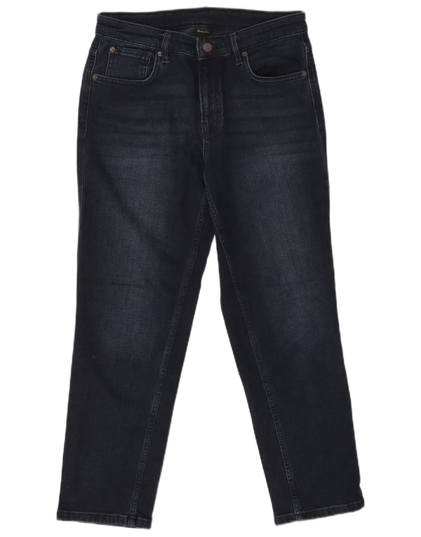 MASSIMO DUTTI Womens Tapered Jeans EU 40 Medium W30 L27 Navy Blue Cotton