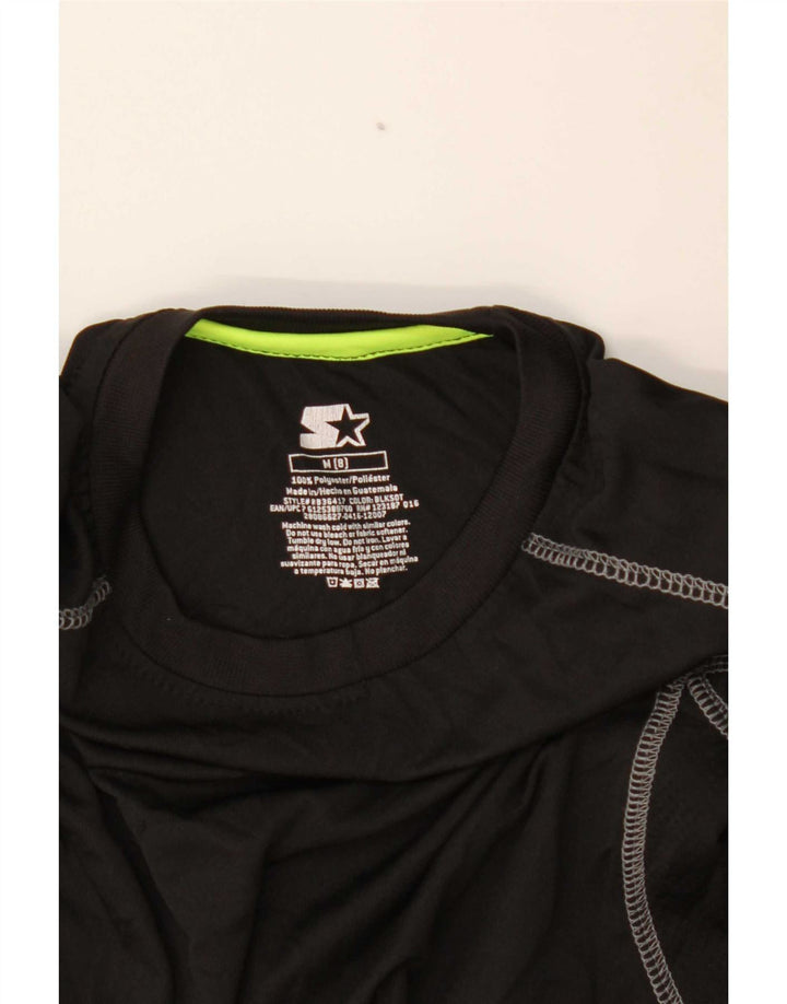 Starter Boys Top Long Sleeve 7-8 Years Medium Black Polyester