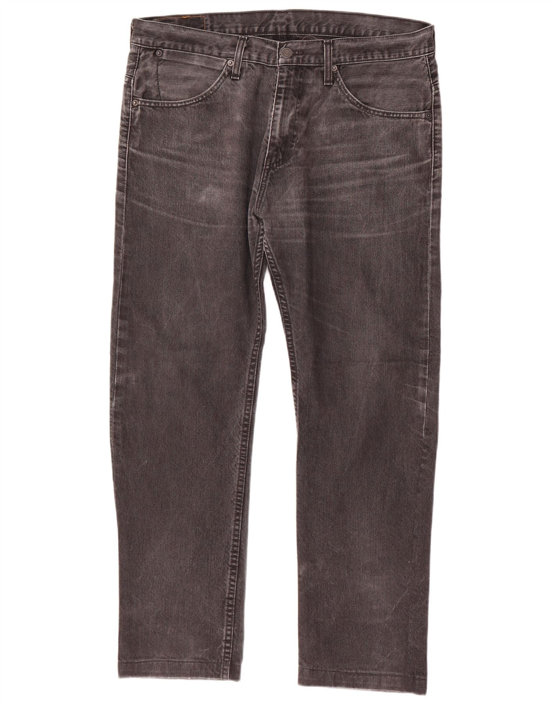 Levi's Mens 504 Straight Jeans W34 L29 Grey Cotton