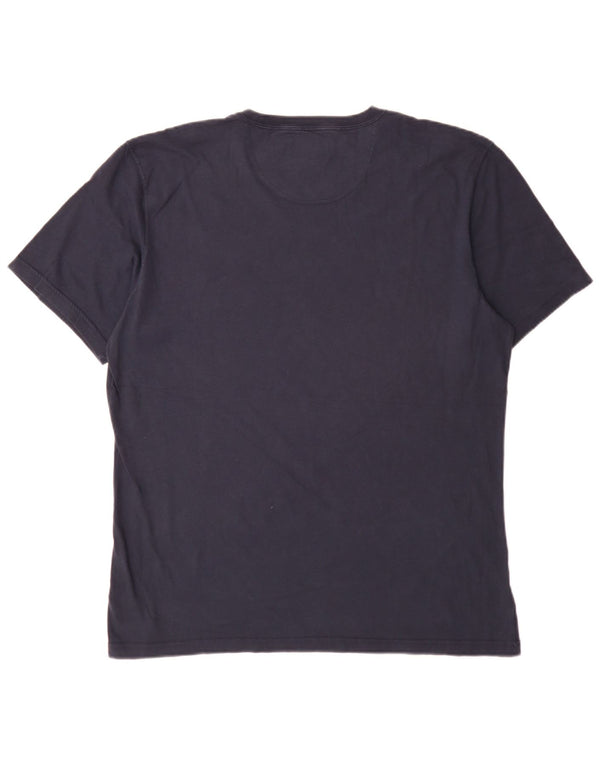 Barbour Mens Slim Fit T-Shirt Top XL Navy Blue Cotton