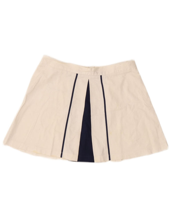 Vintage Womens Mini Skirt W30 Medium  Navy Blue Colourblock