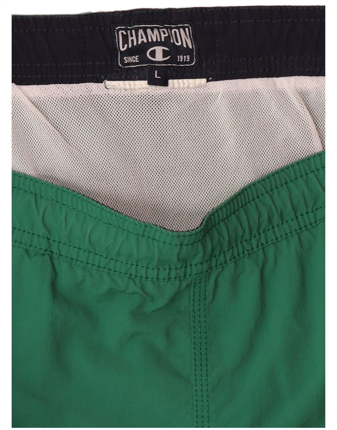 CHAMPION Mens Graphic Swimming Shorts Large  Green