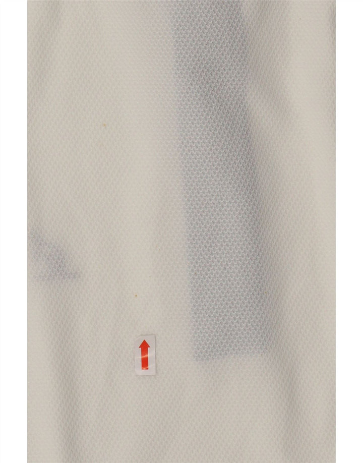 AUSTRALIAN L'ALPINA Mens Polo Shirt IT 56 3XL White Colourblock Polyester