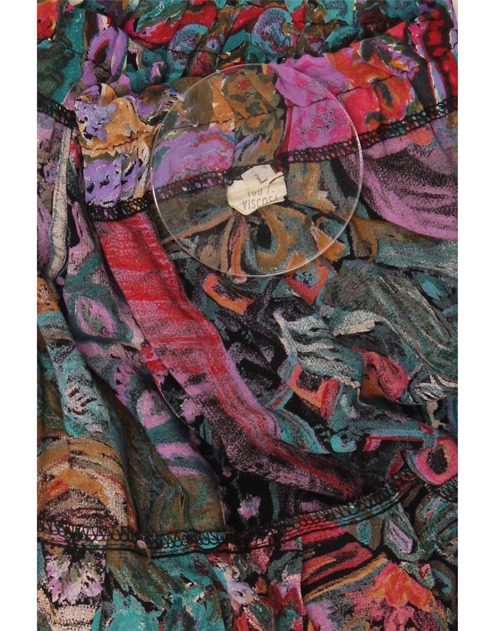 Vintage Womens Abstract Pattern A-Line Skirt Large W30 Multicoloured