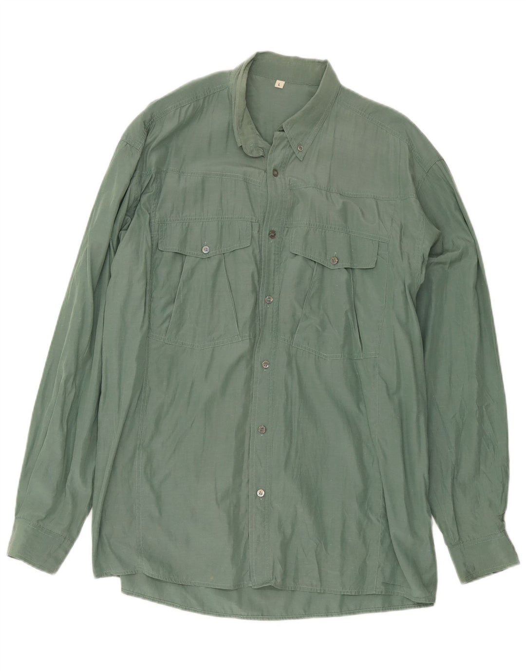 Vintage Mens Shirt Large Green